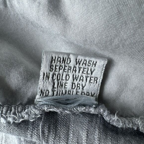 Solitaire Top Womens Small Gray Crochet Embroidered Cottagecore Boho Casual Chic - Picture 12 of 16